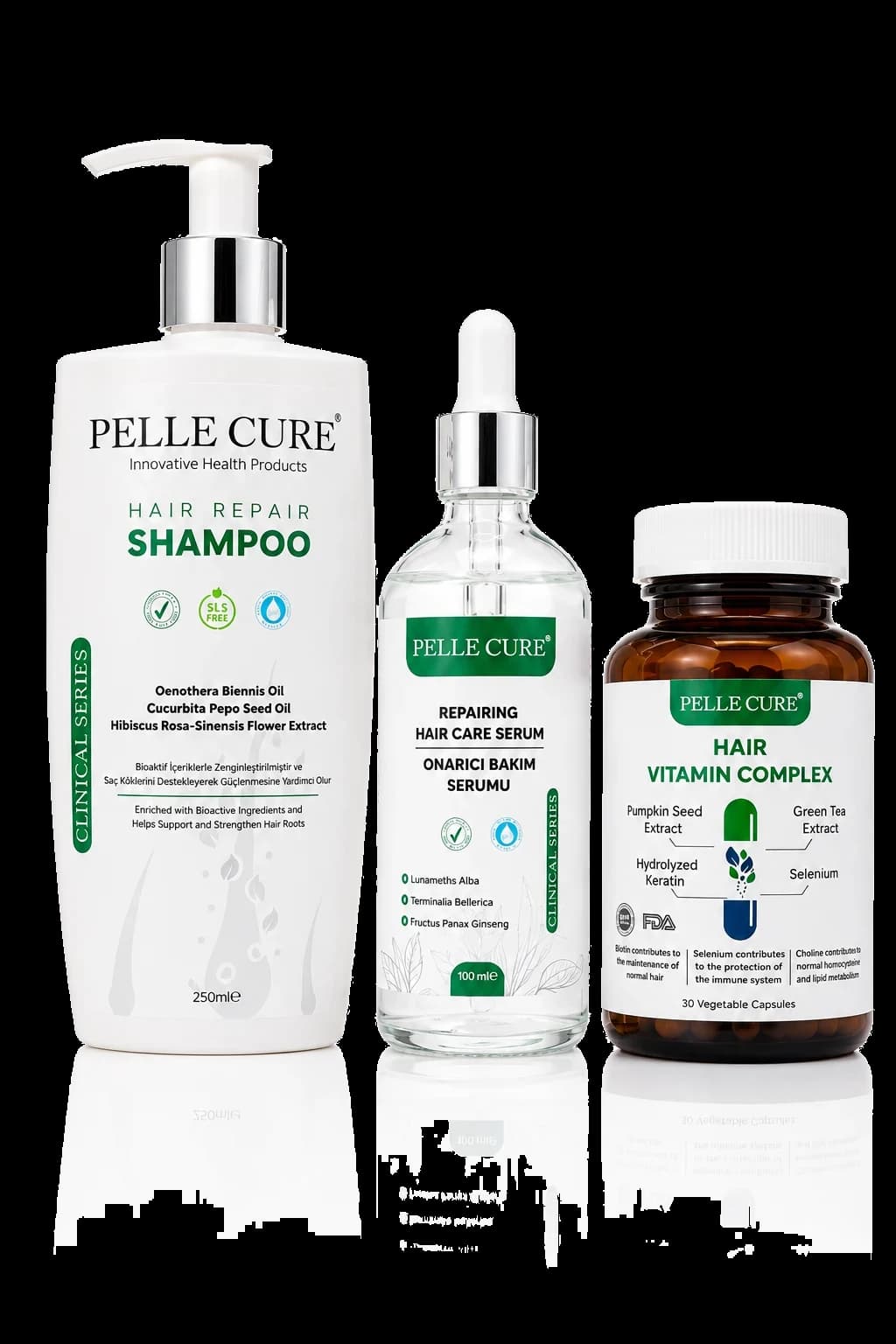 Coffret spécial antichute 3 pièces Shampooing&Sérum&Vitamine