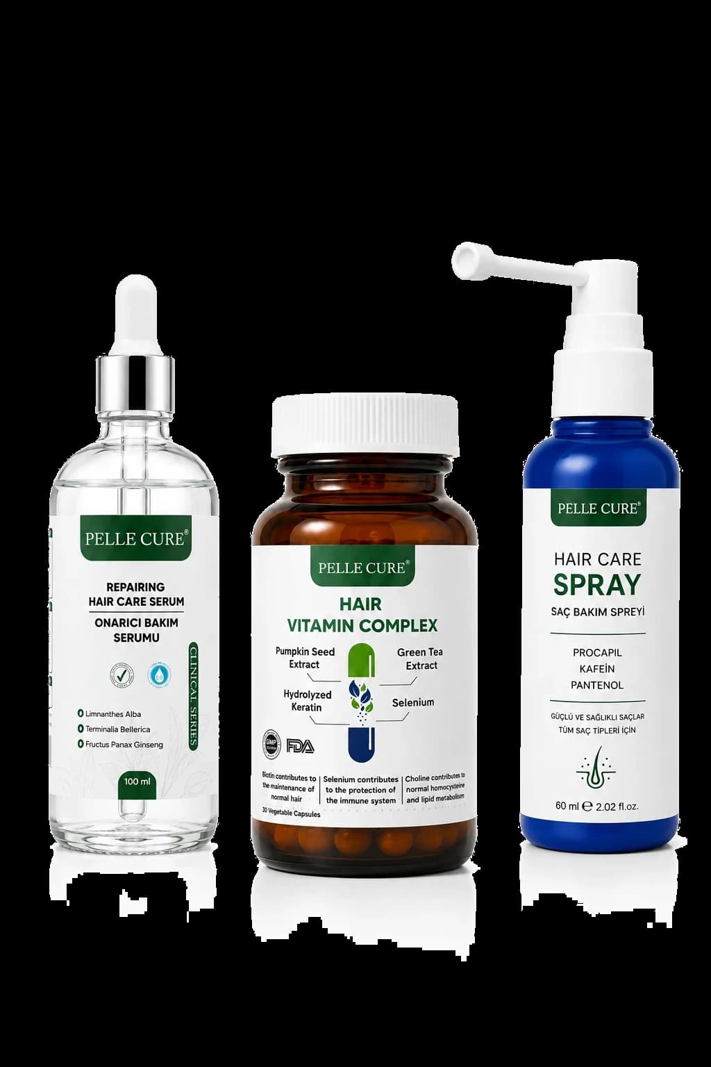 Coffret fortifiant 3 pièces : vitamine, spray et sérum
