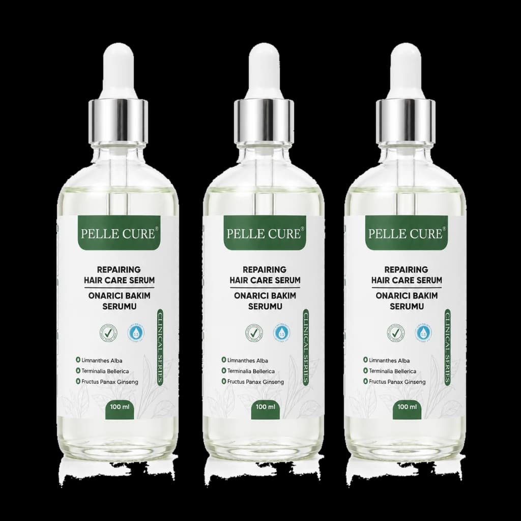 Three repairing hair care serums