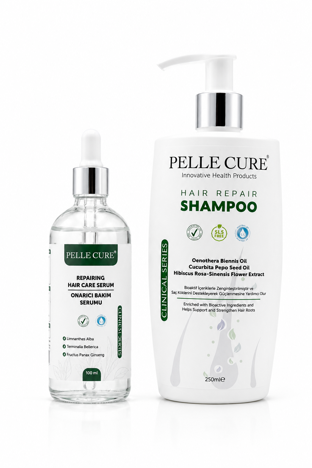 Pellecure shampoo and serum care set
