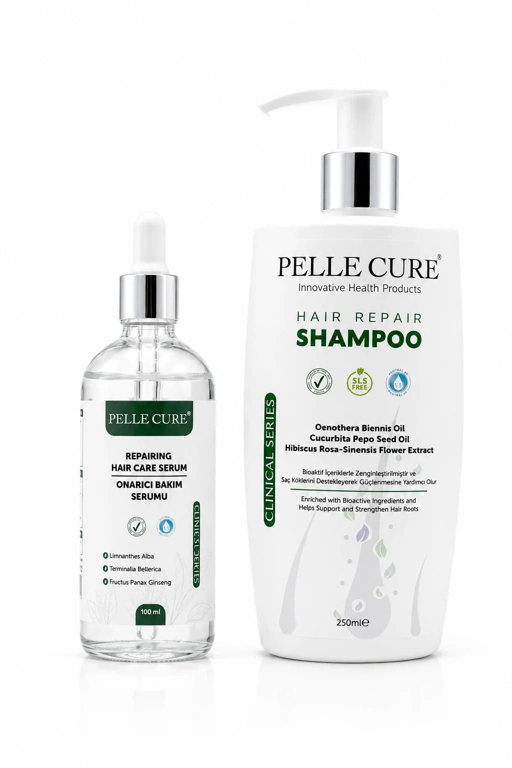 Pellecure shampoo and serum care set