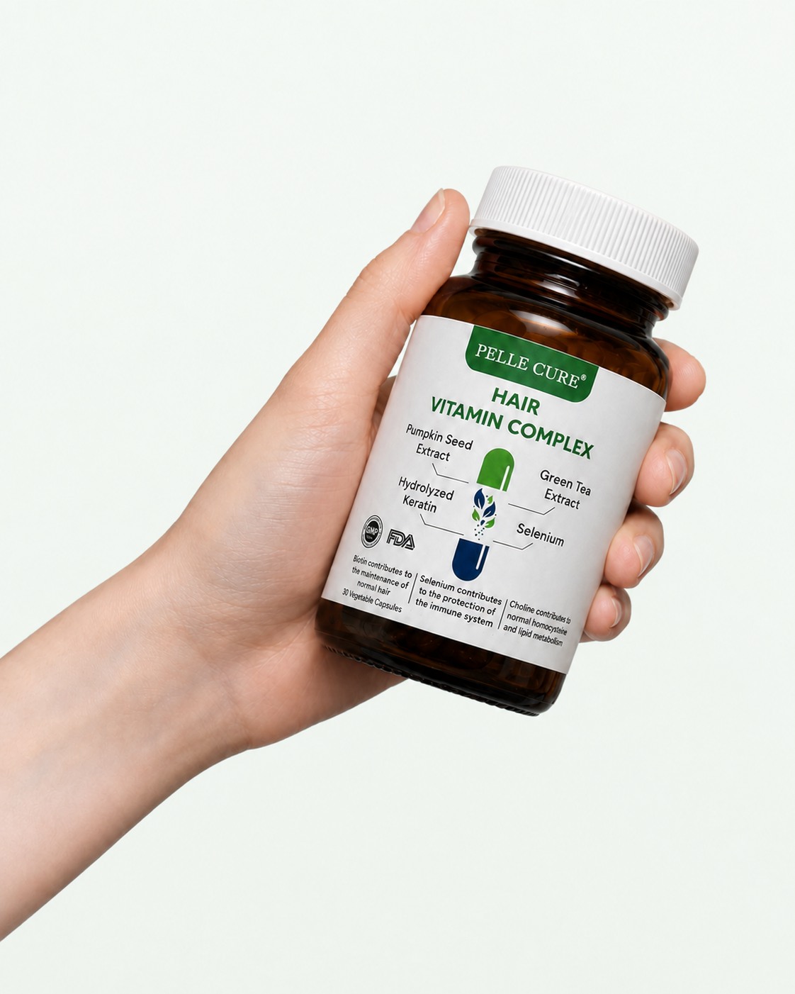Elde tutulan Pellecures saç vitamini