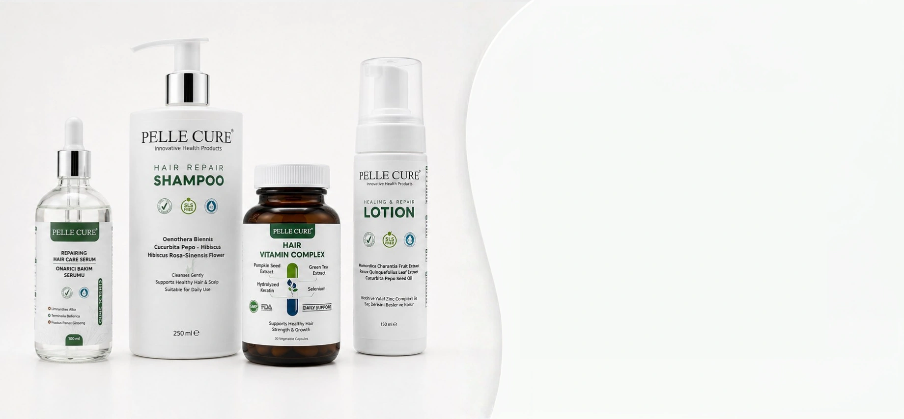 Pellecure hair and scalp care products