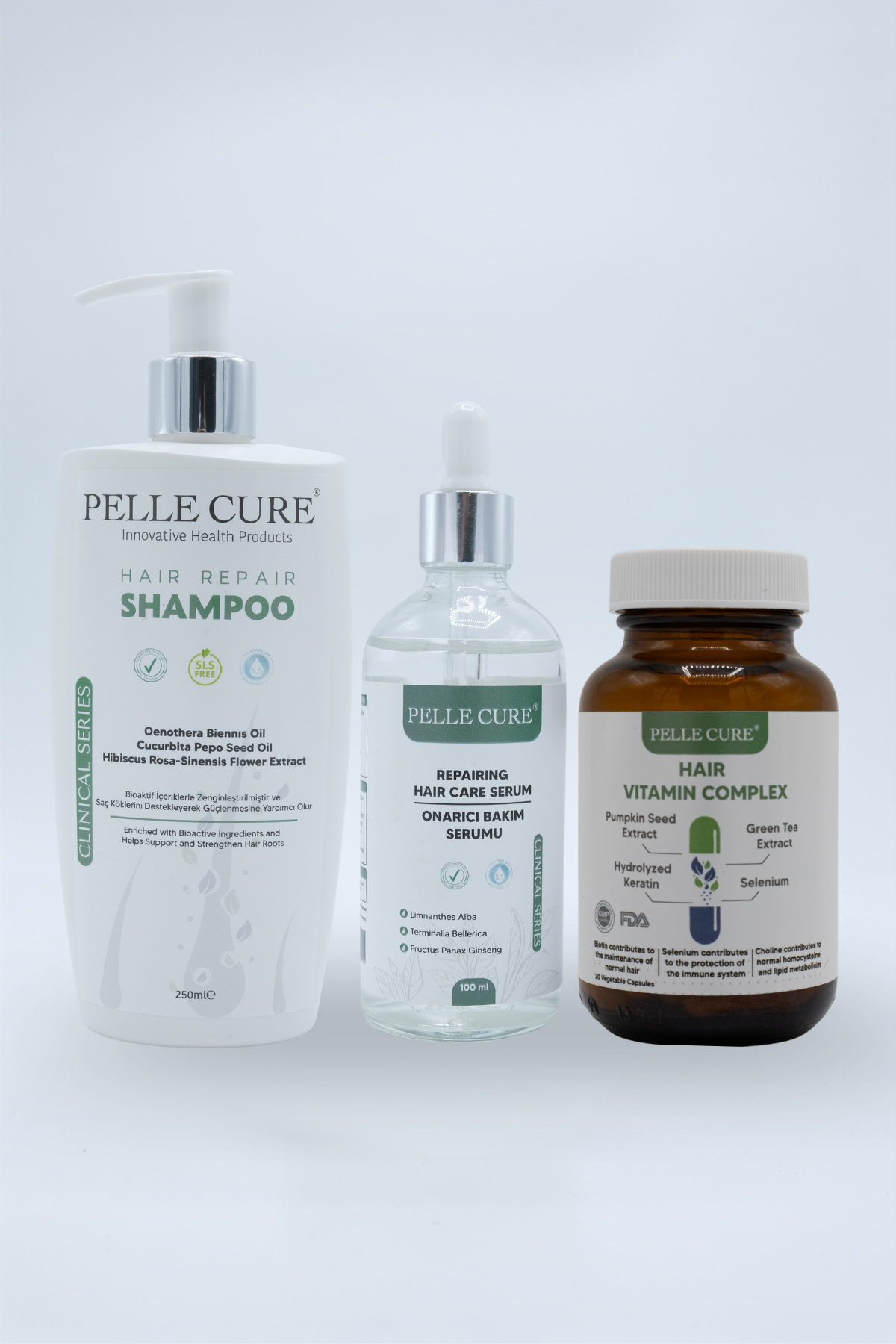 Saç Dökülmesi Karşıtı 3lü Özel Paket Şampuan&Serum&Vitamin