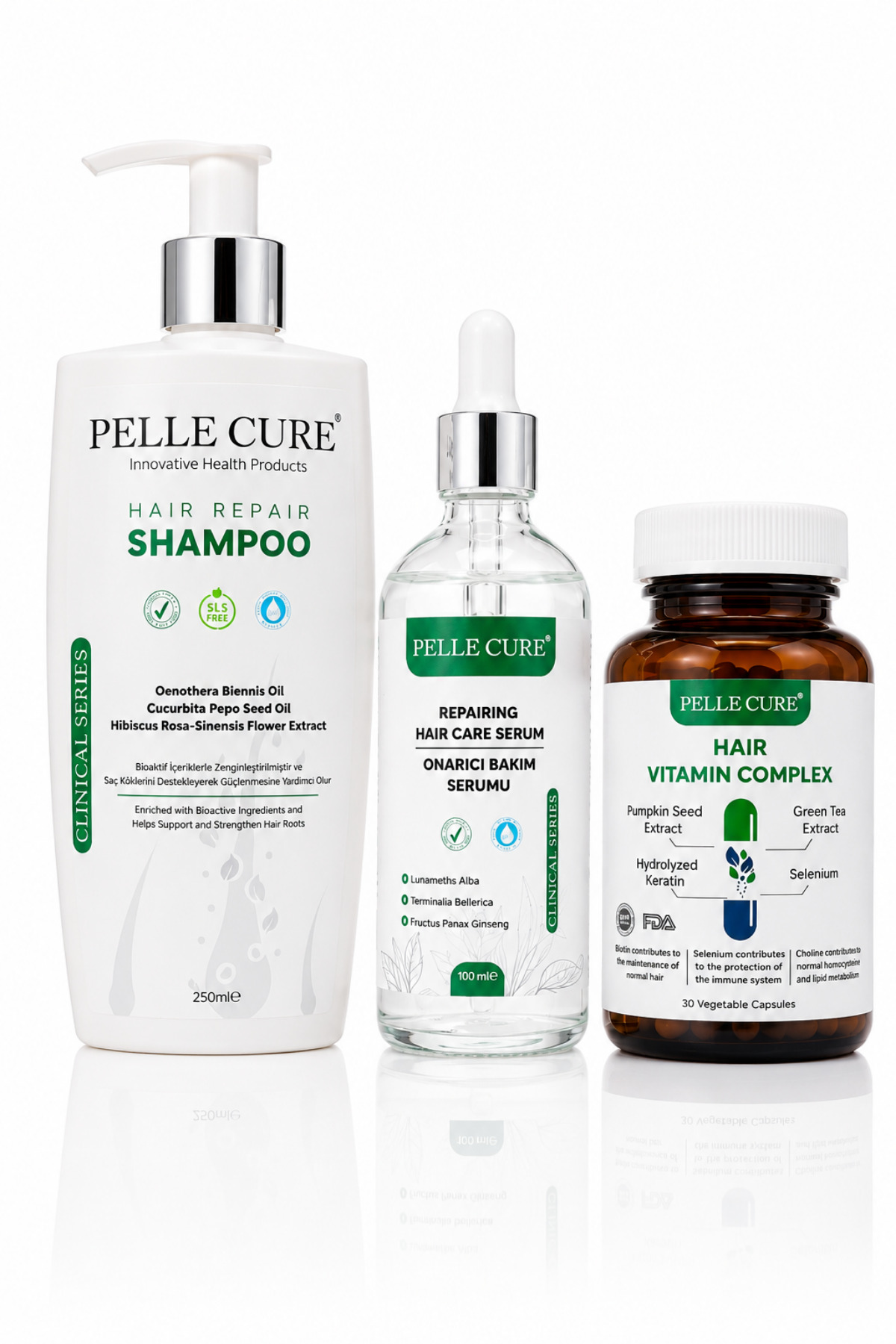 Saç Dökülmesi Karşıtı 3lü Özel Paket Şampuan&Serum&Vitamin ürün görseli 3