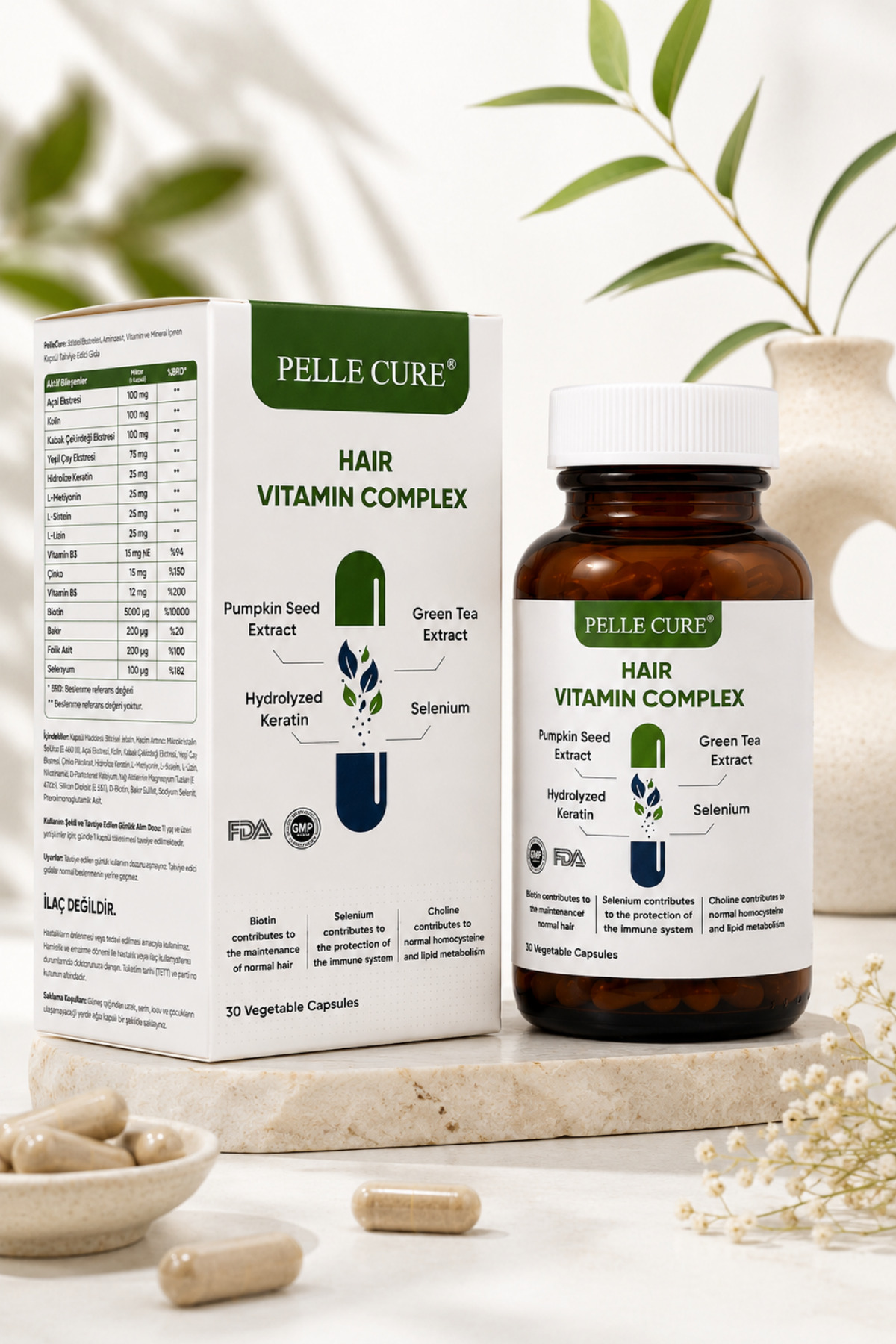 Saç Dökülmesine Karşı Vitamin Kompleksi - 30 Kapsül ürün görseli 3