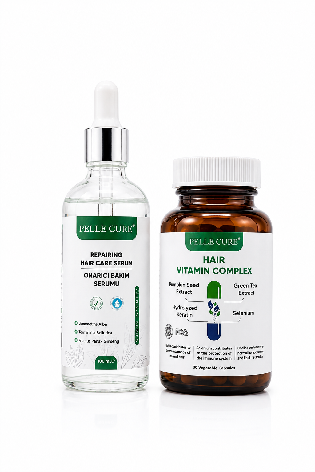 Saç Dökülmesi Özel Vitamin ve Serum İkili Paket